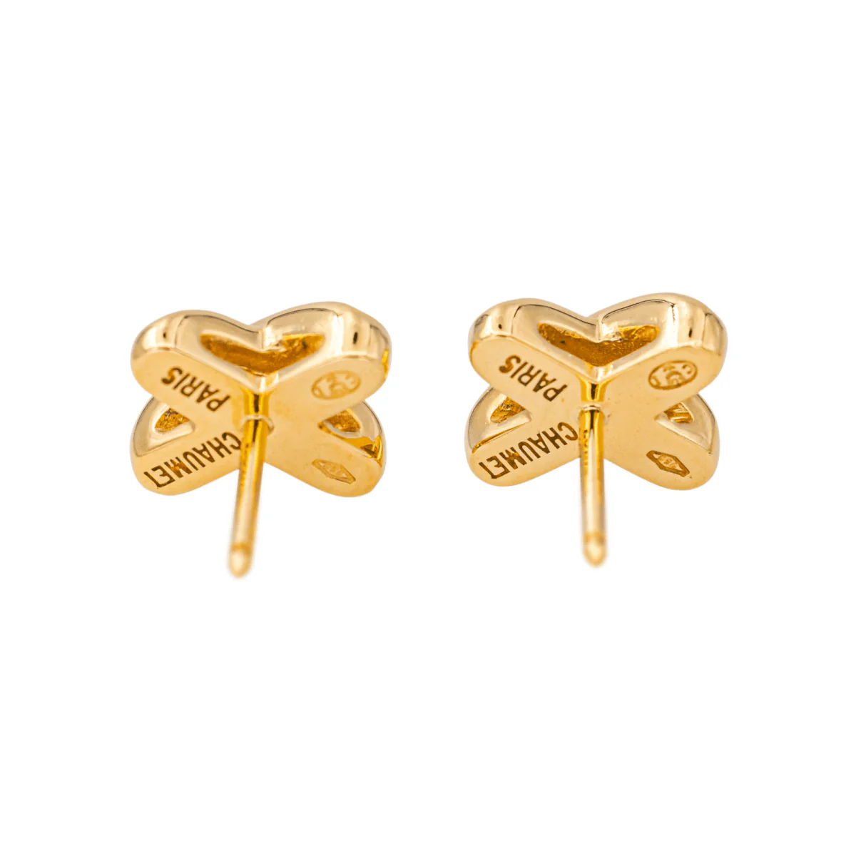 CHAUMET "Jeux de Liens" Earrings in yellow gold and diamonds - Image 5