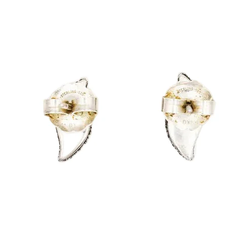 DAVID YURMAN Stud Earrings in Silver, Sapphires, and Diamonds - Image 3