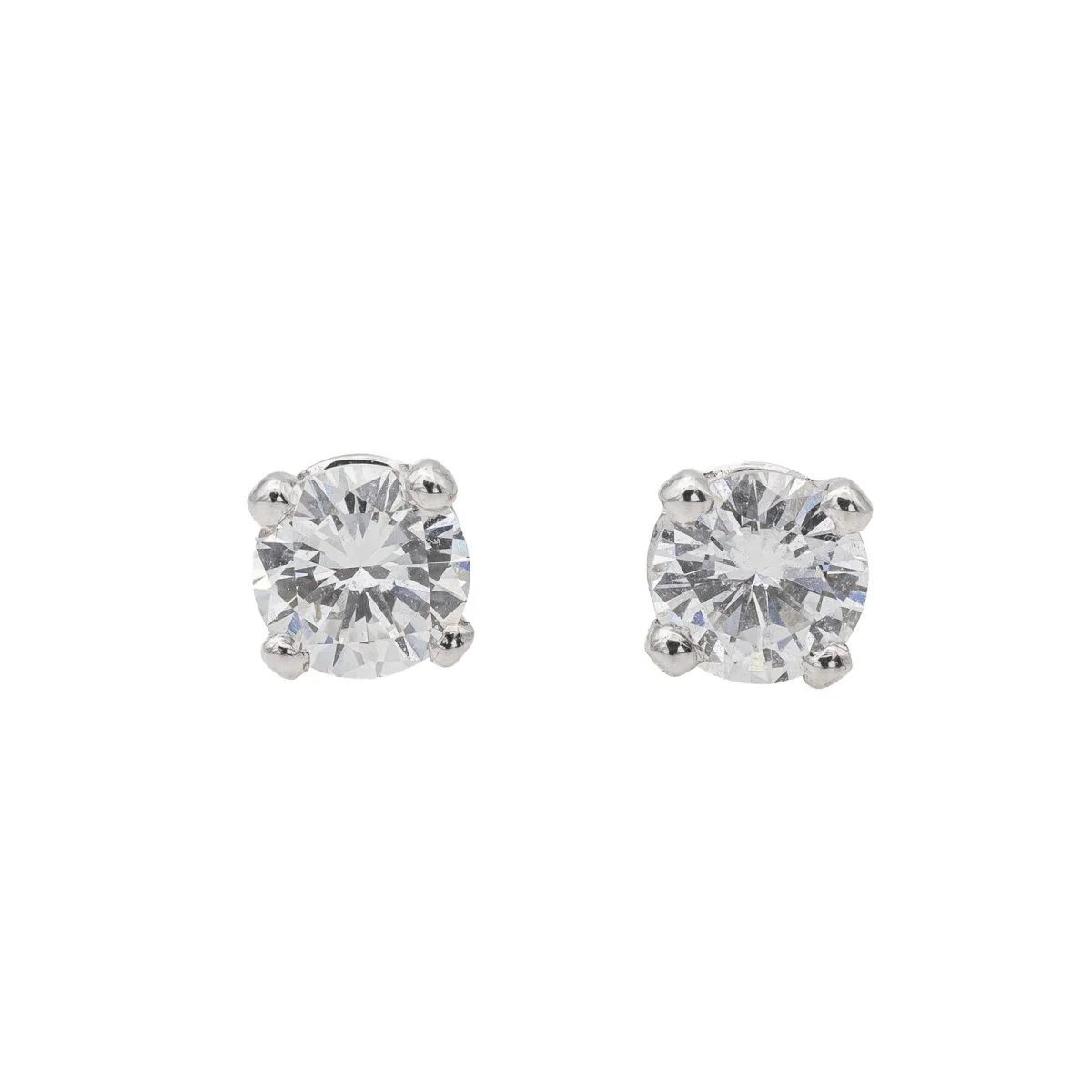 Puces Earrings White gold Diamond