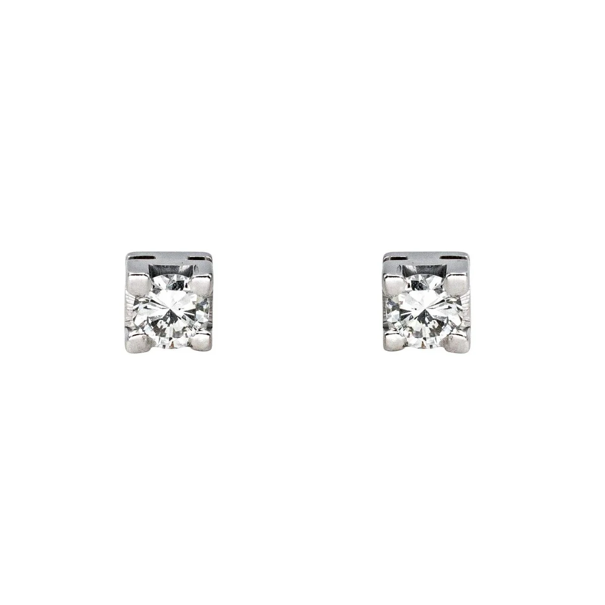 Earrings Fleas in white gold and diamonds