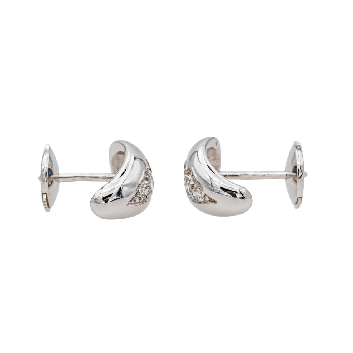 Earrings Fleas in white gold, shapirs and diamonds - Image 6