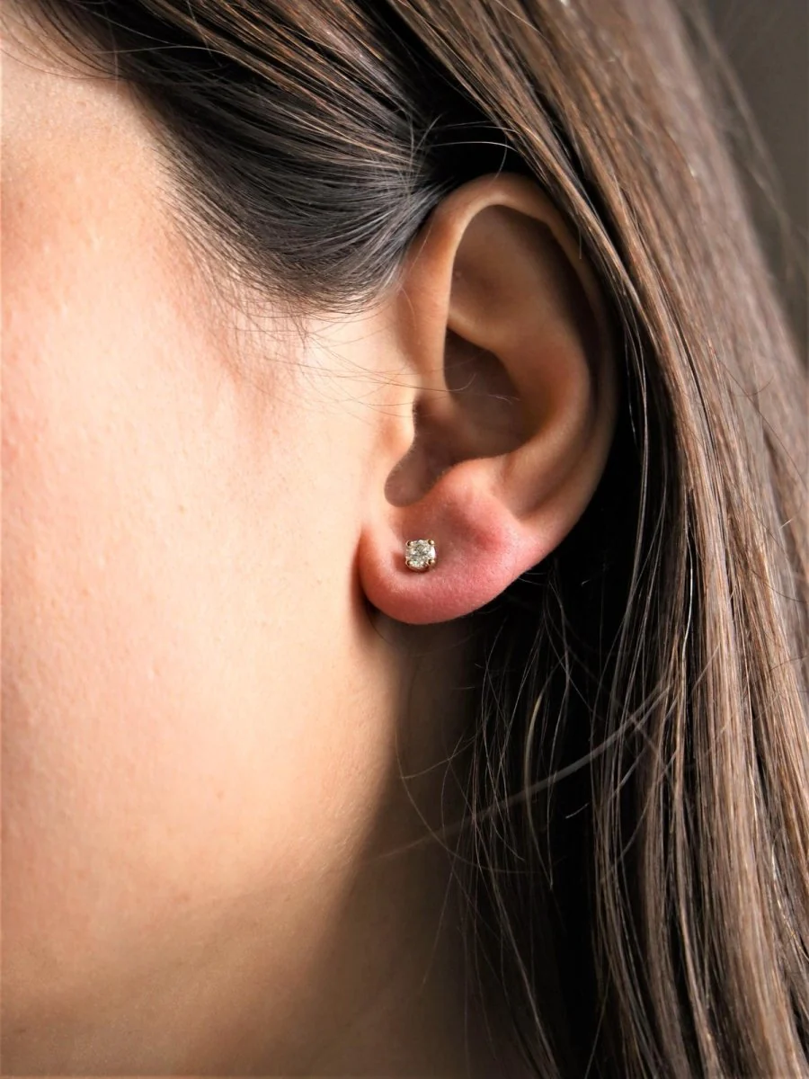 Puces earrings in yellow gold diamond - Image 7
