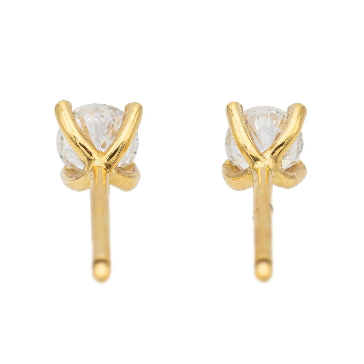 Puces earrings in yellow gold and diamonds - Image 5