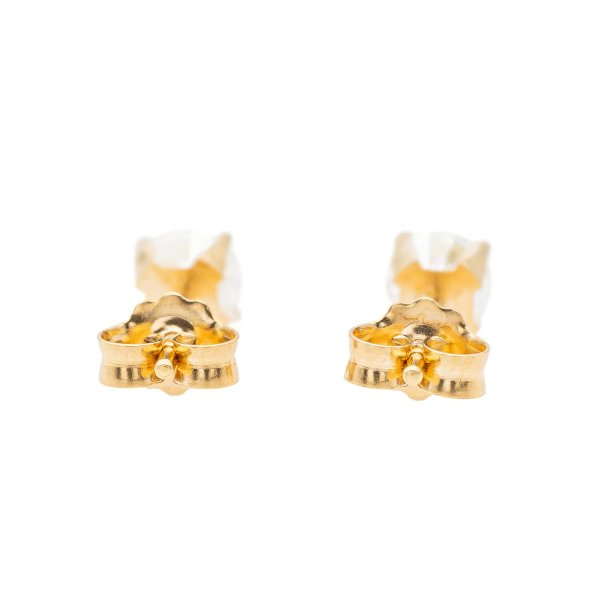 Puces Earrings Yellow Gold Diamond - Image 5