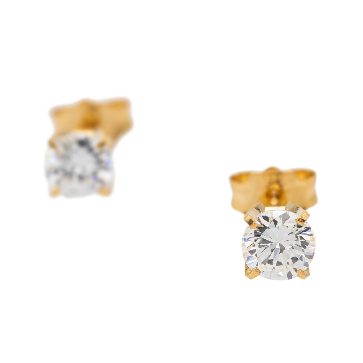 Puces Earrings Yellow Gold Diamond - Image 7