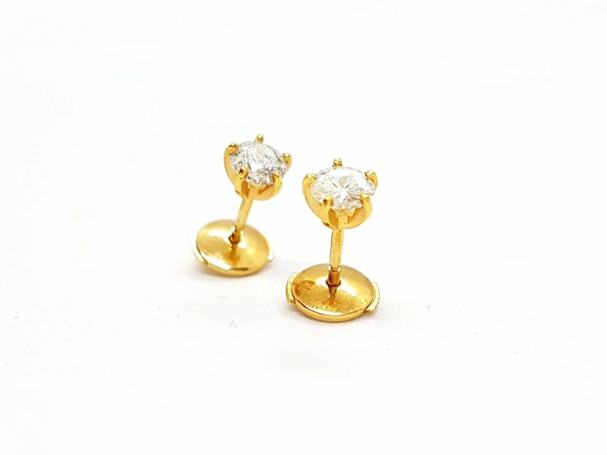 Puces Earrings Yellow Gold Diamond