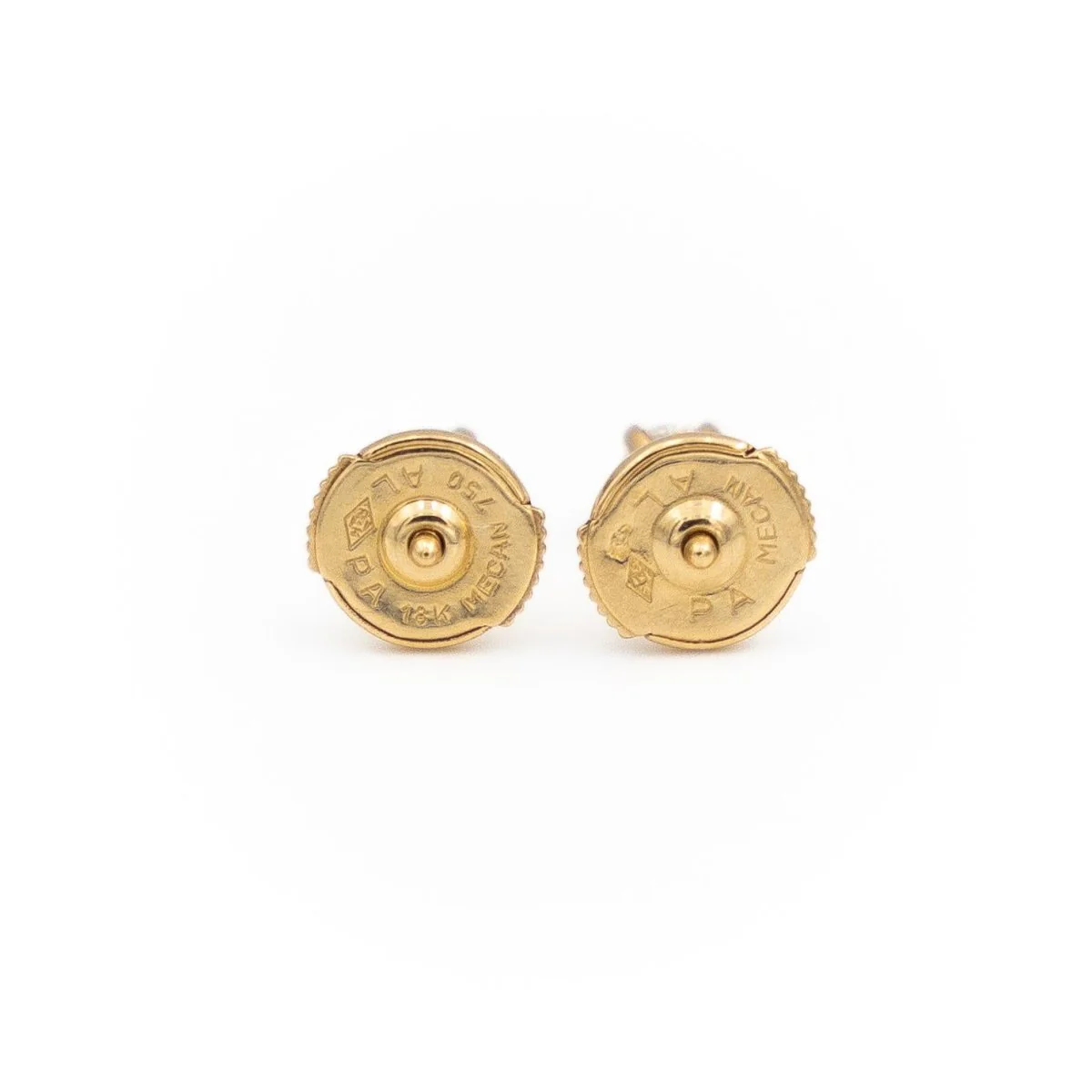 Puces Earrings Yellow Gold Diamond - Image 4