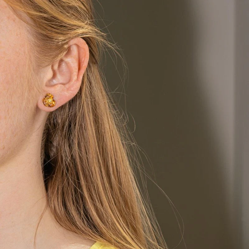 Earrings Puces Rose gold - Image 2