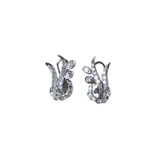 Retro Diamond earrings white gold
