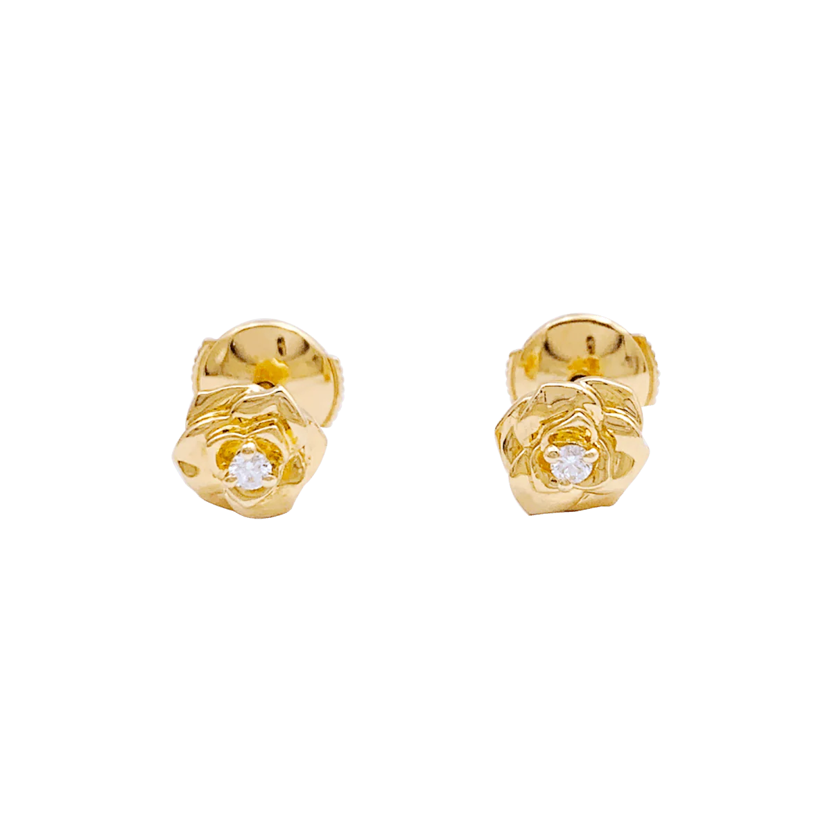 Earrings PIAGET "Rose Piaget" in yellow gold and diamonds