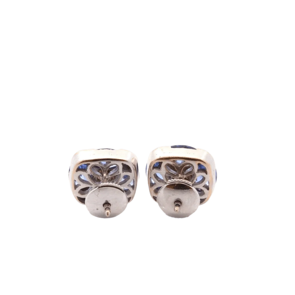 Earrings Nails in white gold, sapphires and diamonds - Image 2