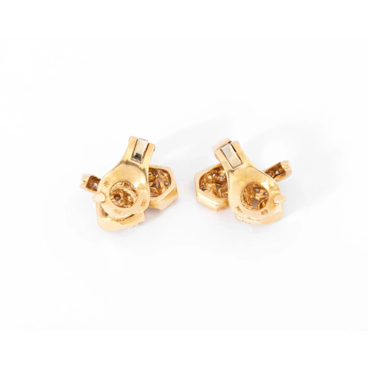Earrings signed by Dior in yellow gold and diamond - Image 5