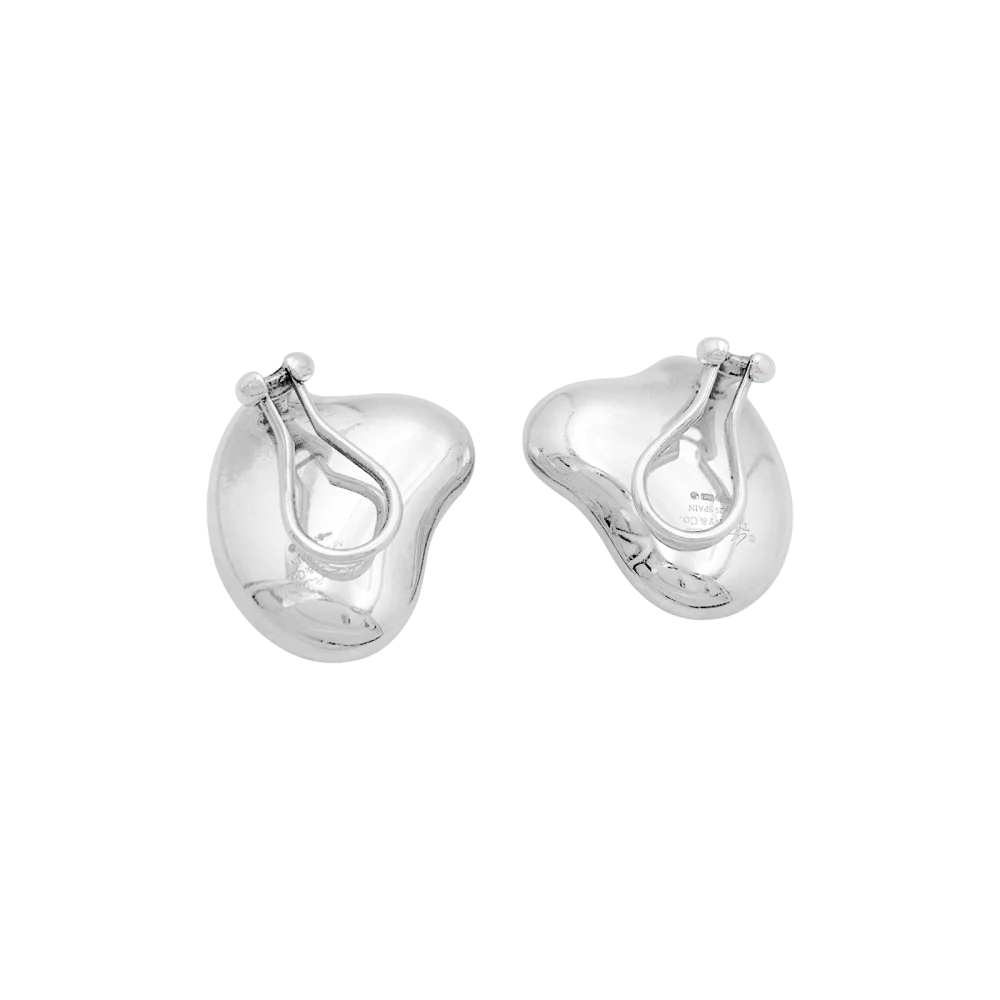 TIFFANY & CO. clip-on earrings by ELSA PERETTI "Heart Bean" in silver - Image 6