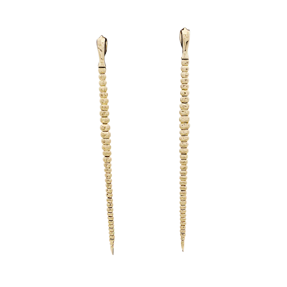 TIFFANY & CO x ELSA PERETTI "Snake" Drop Earrings in Yellow Gold