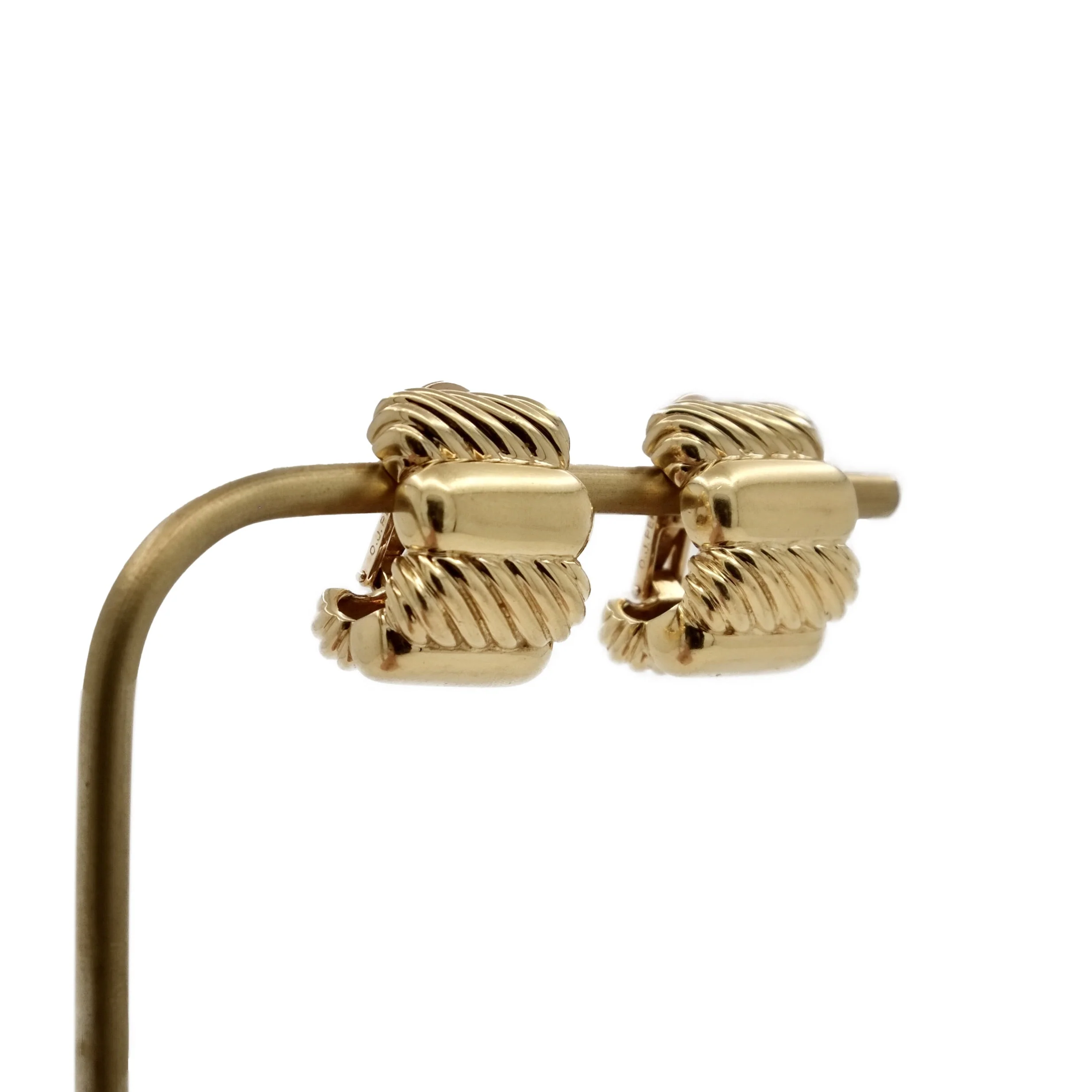Earrings OJ PERRIN Verona half Hoop earrings in Yellow gold - Image 3