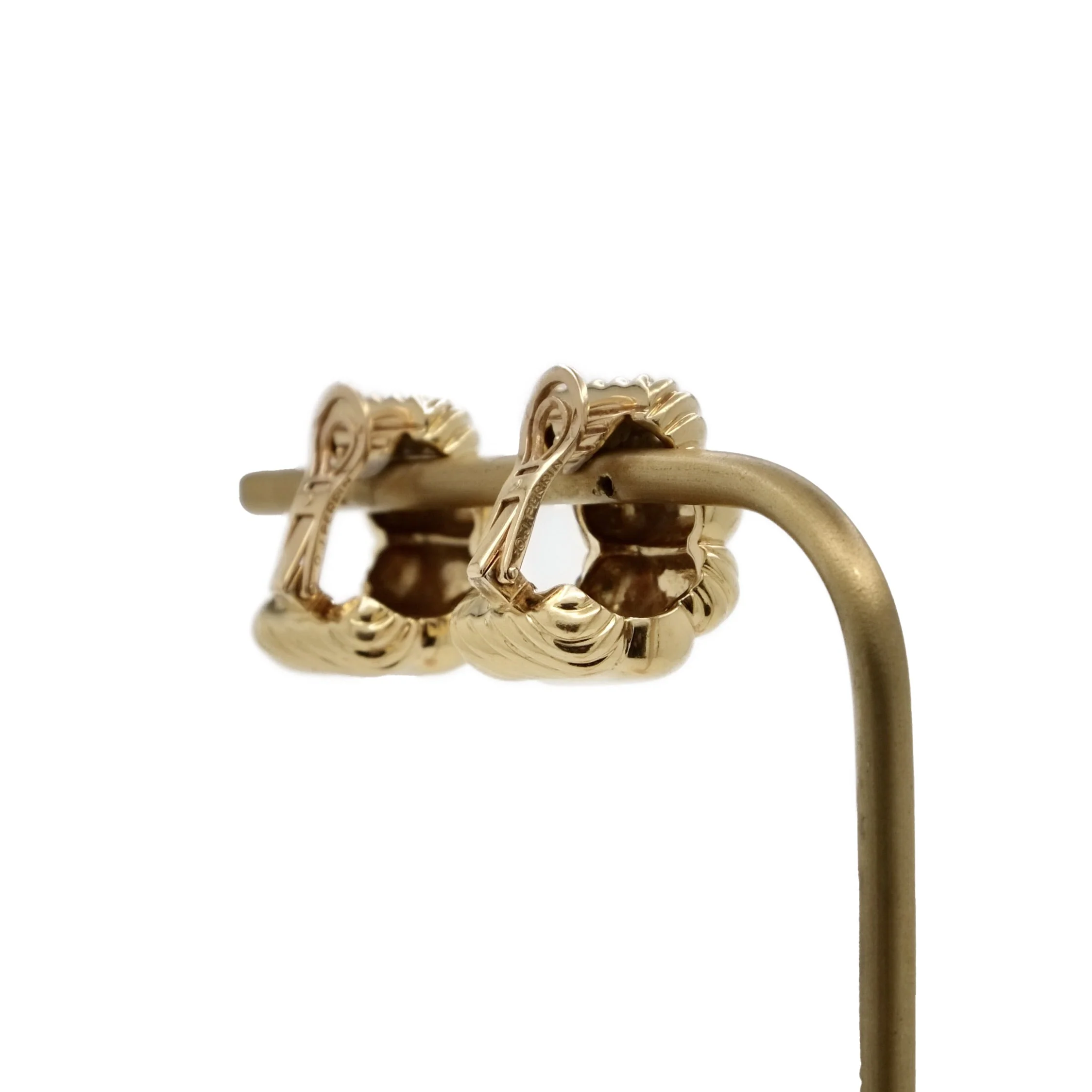 Earrings OJ PERRIN Verona half Hoop earrings in Yellow gold - Image 4