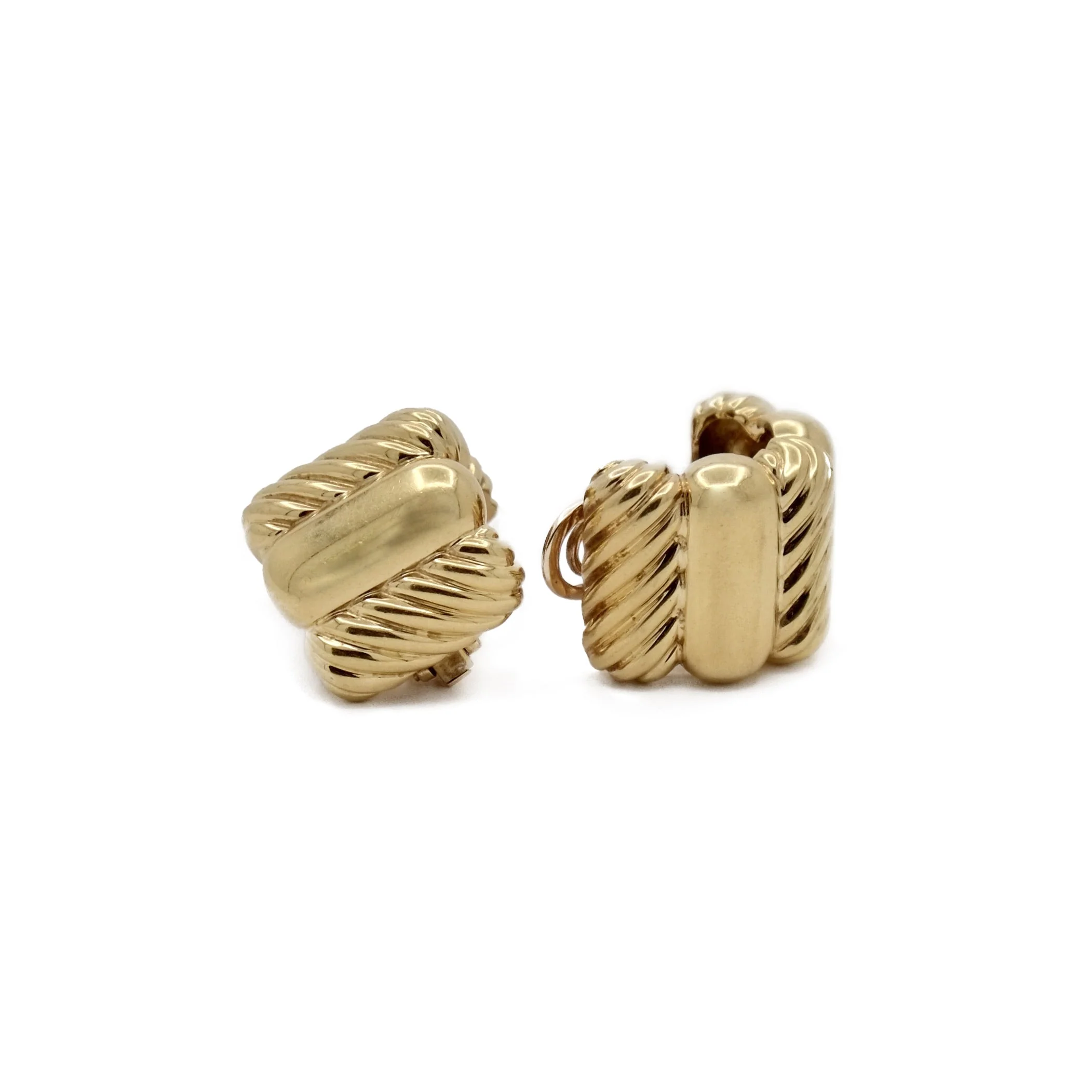 Earrings OJ PERRIN Verona half Hoop earrings in Yellow gold - Image 5