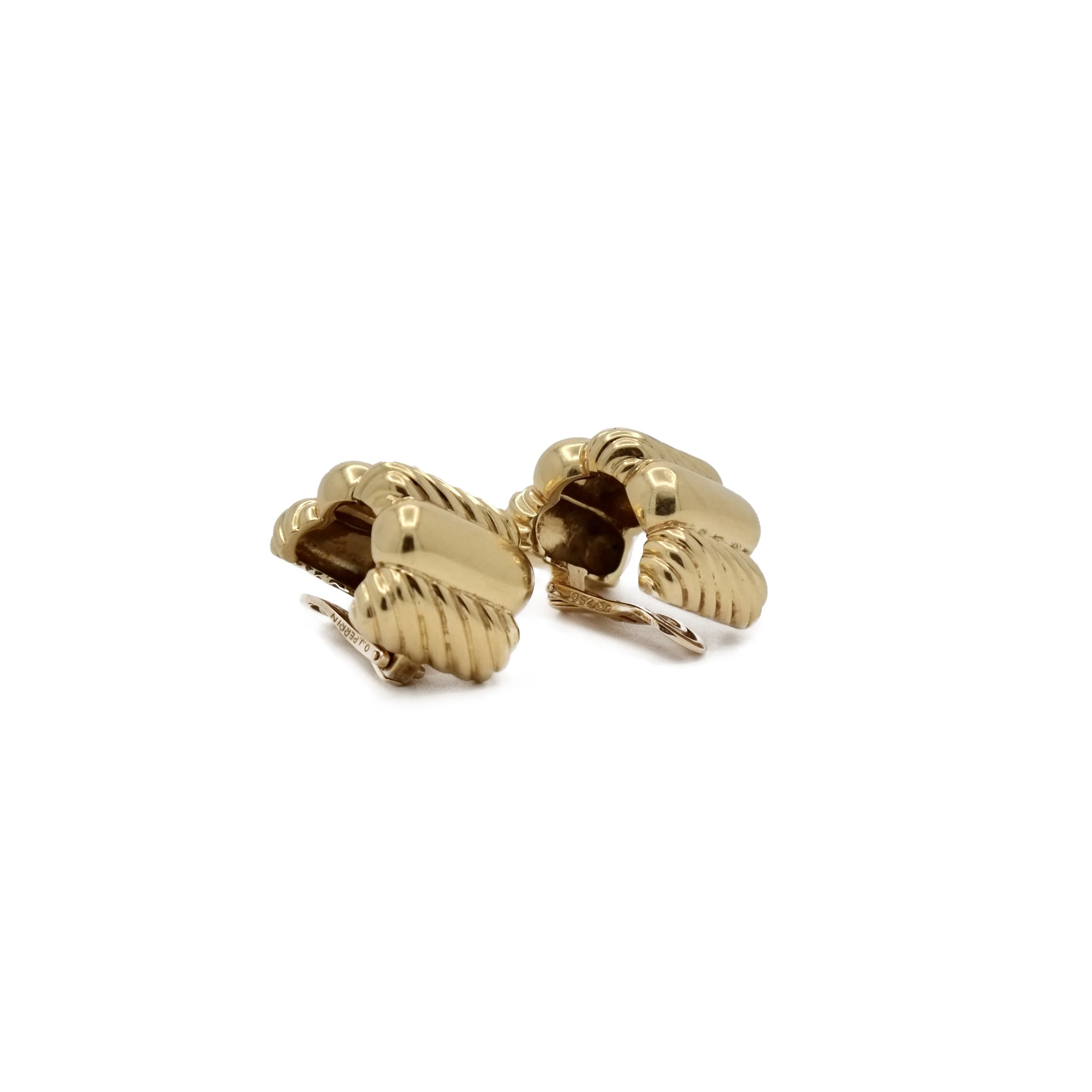 Earrings OJ PERRIN Verona half Hoop earrings in Yellow gold - Image 6