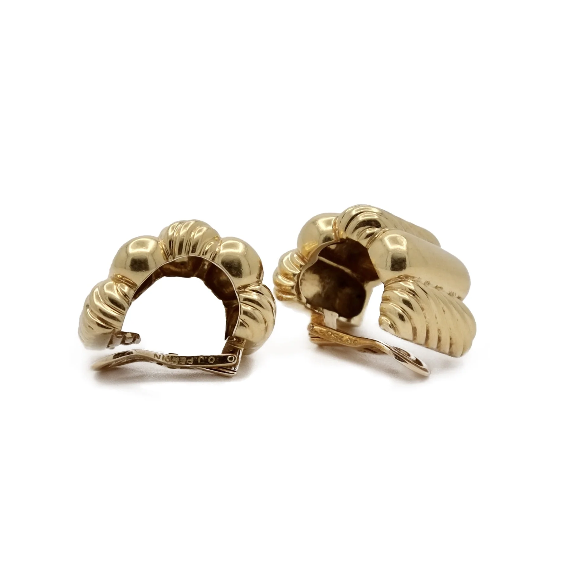 Earrings OJ PERRIN Verona half Hoop earrings in Yellow gold - Image 7