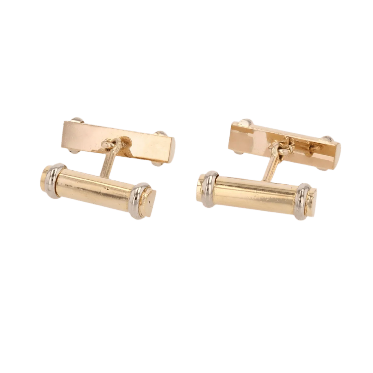 Yellow gold cufflinks - Image 3