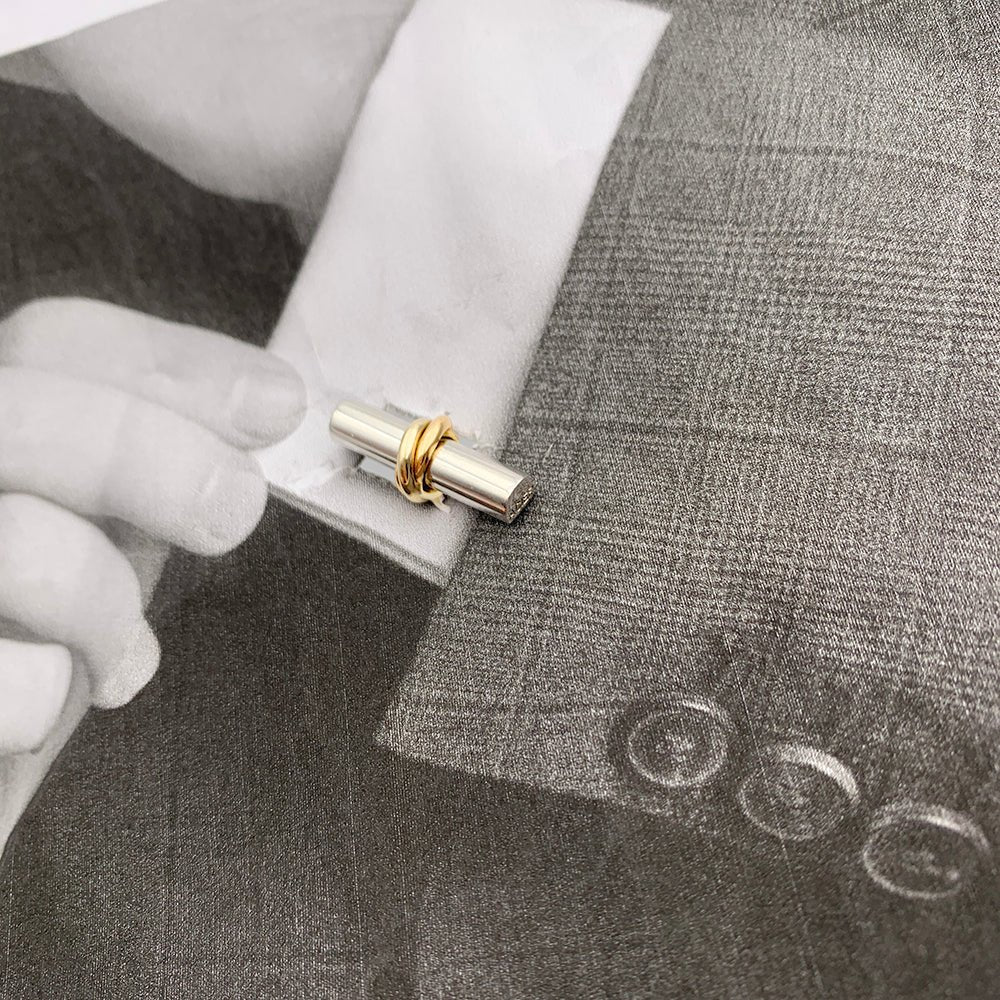 Cartier 3 gold cufflinks, interchangeable sticks - Image 4