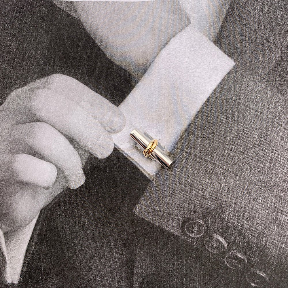 Cartier 3 gold cufflinks, interchangeable sticks - Image 5