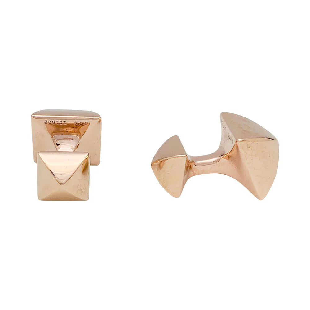 HERMES cufflinks, “Clou”, rose gold - Image 2
