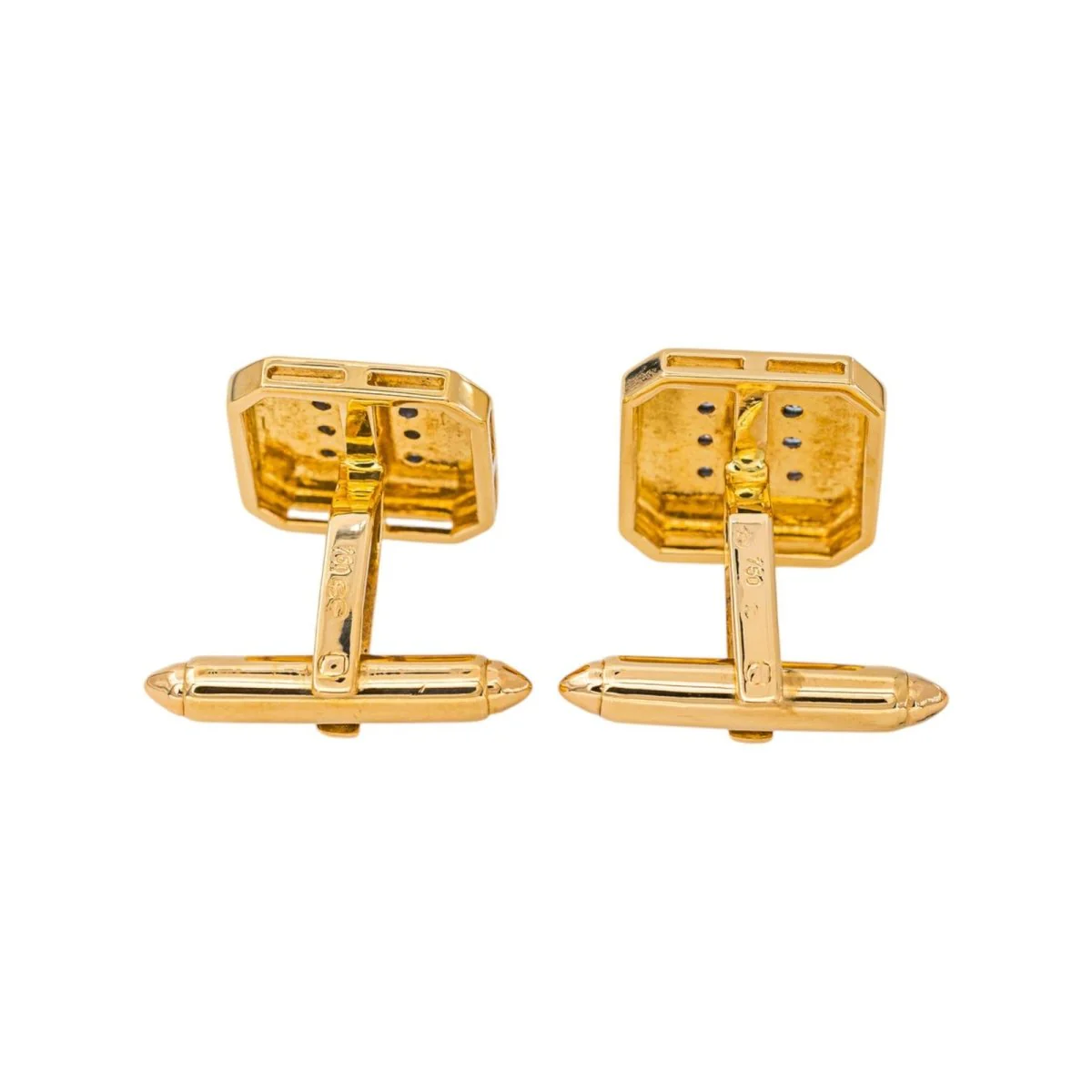 Yellow gold Diamond Cufflinks - Image 12