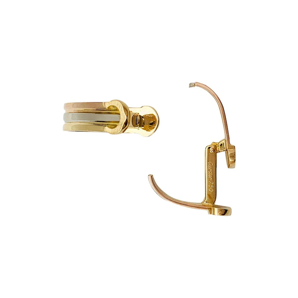 Cartier “Mini Ressort CC” three gold cufflinks - Image 4