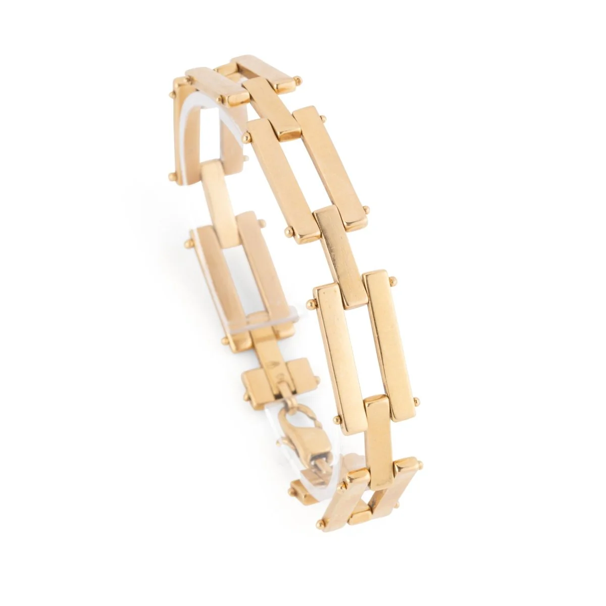 Yellow gold link bracelet