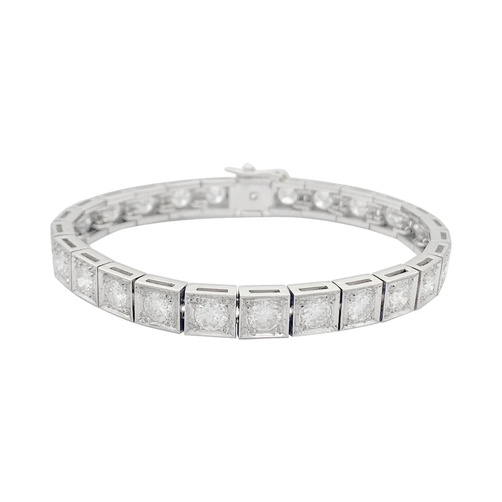 Old diamond and platinum bracelet