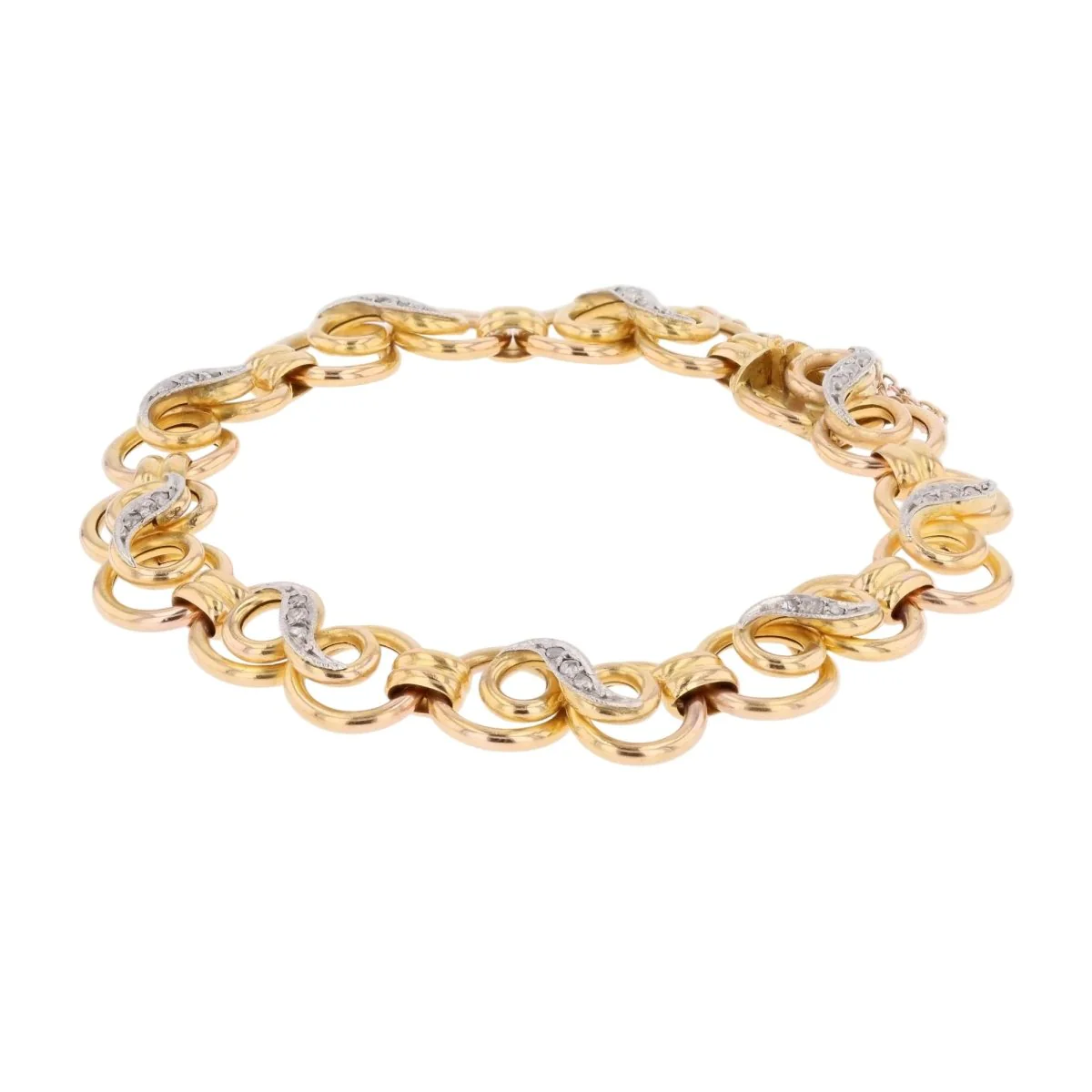 Bracelet Maille in yellow gold and diamonds