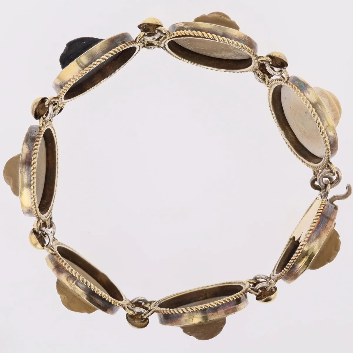 Bracelet antique in ruddy and lava stones - Image 9