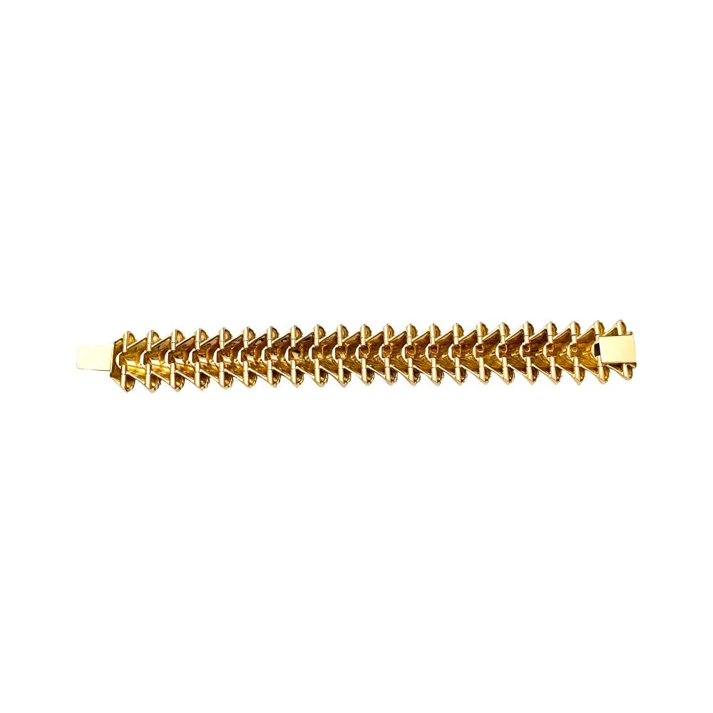 Articulated bracelet in yellow gold - Image 2