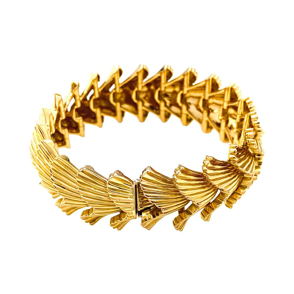 Articulated bracelet in yellow gold - Image 4