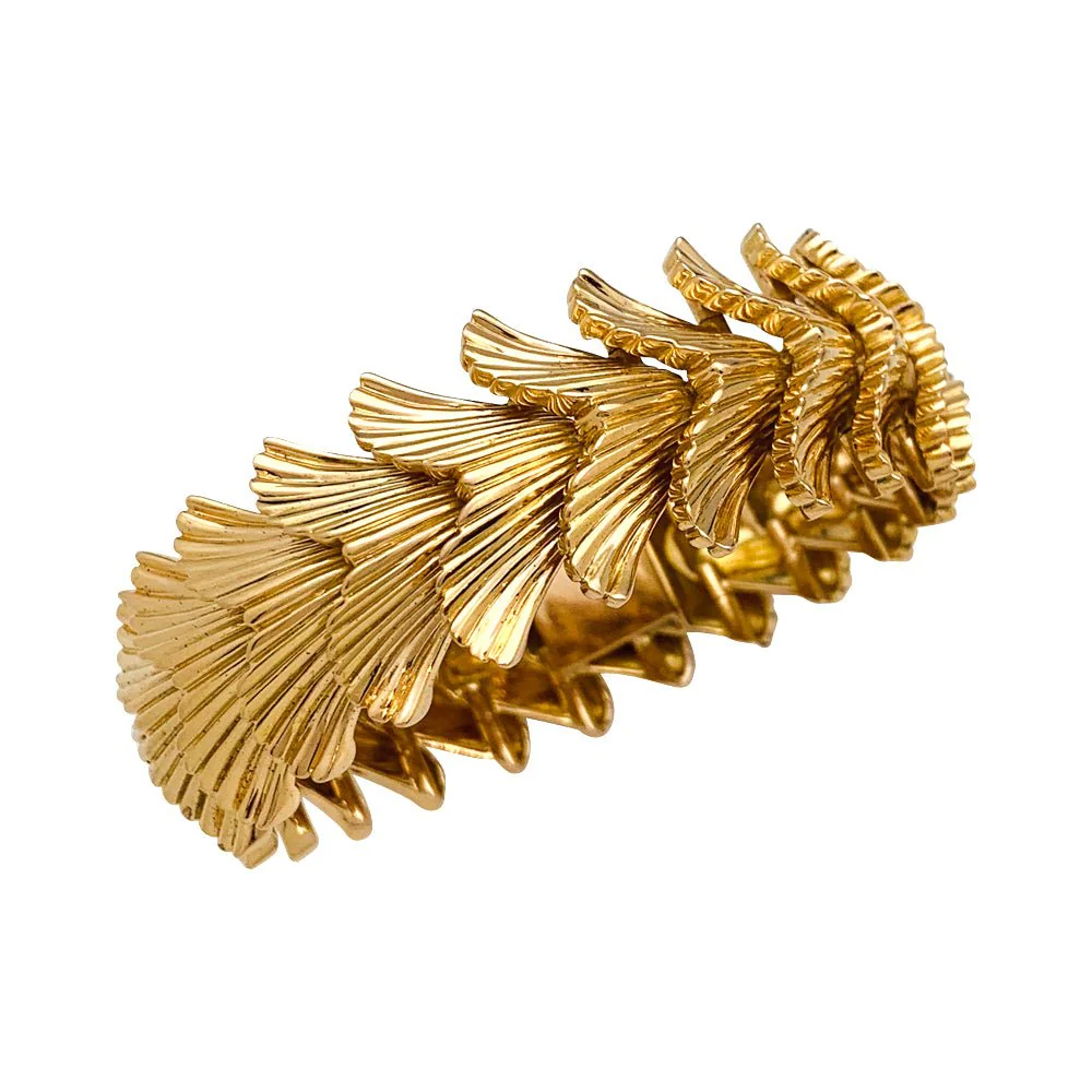 Articulated bracelet in yellow gold - Image 6