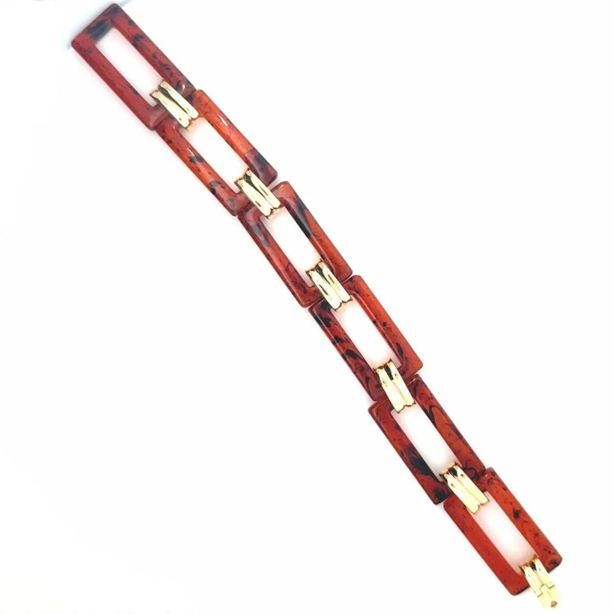 Yellow gold and bakelite bracelet - Image 2