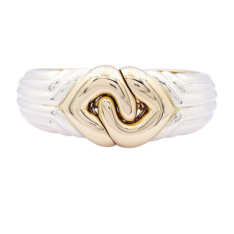 BULGARI bracelet, "Doppio Cuore", two golds