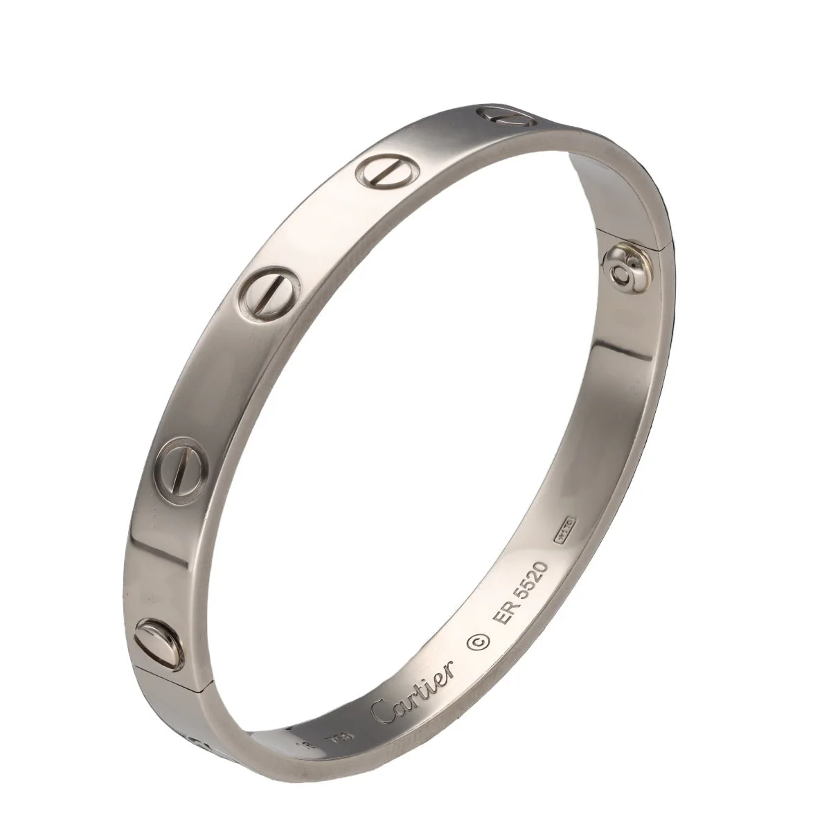 CARTIER “Love” bangle bracelet in white gold