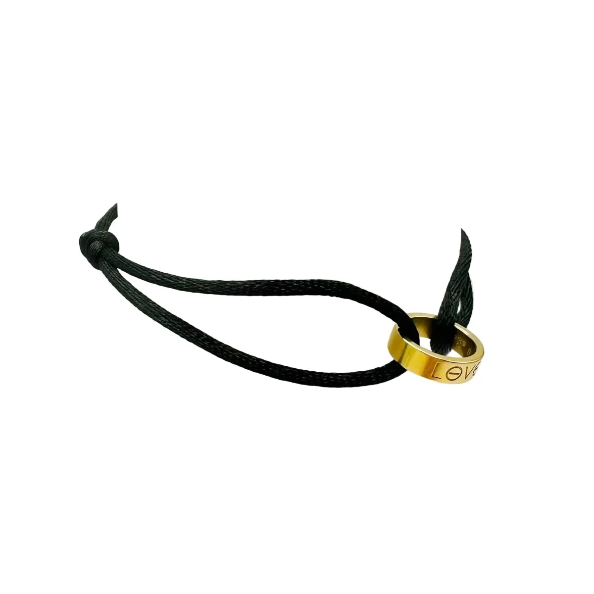 Bracelet CARTIER "Love" in Yellow gold and cord - Image 3