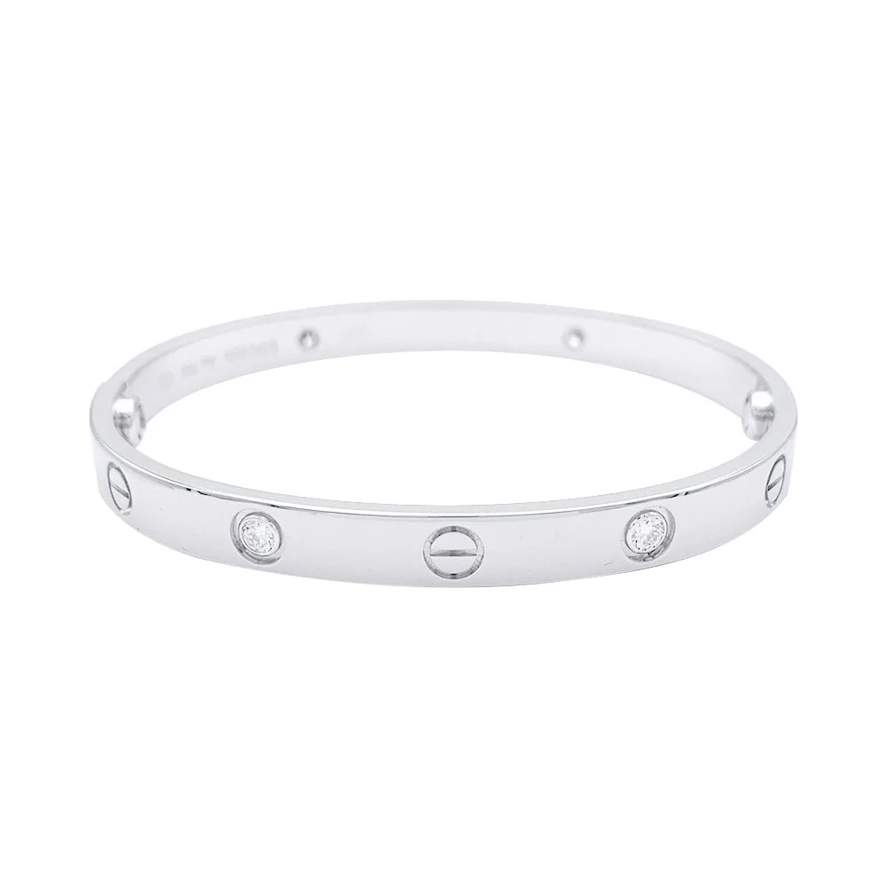 CARTIER “Love” bangle bracelet in white gold and diamonds