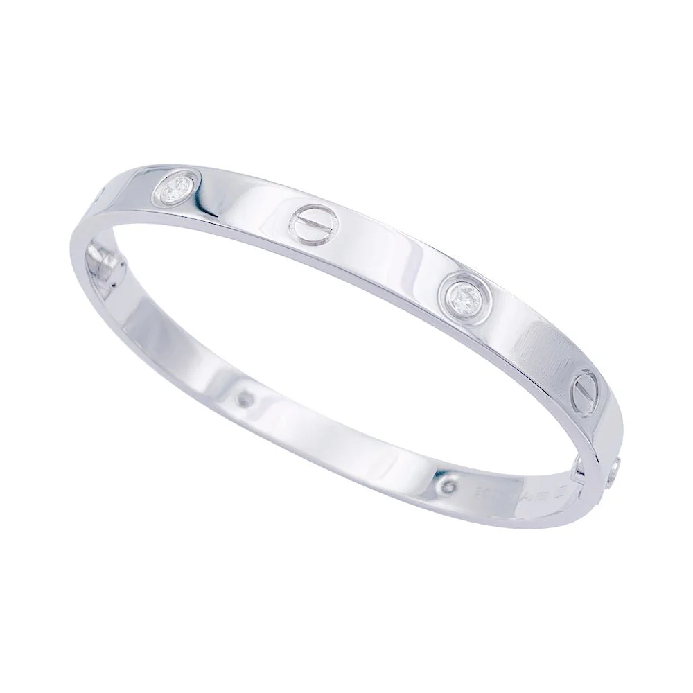 CARTIER “Love” bangle bracelet in white gold and diamonds - Image 4