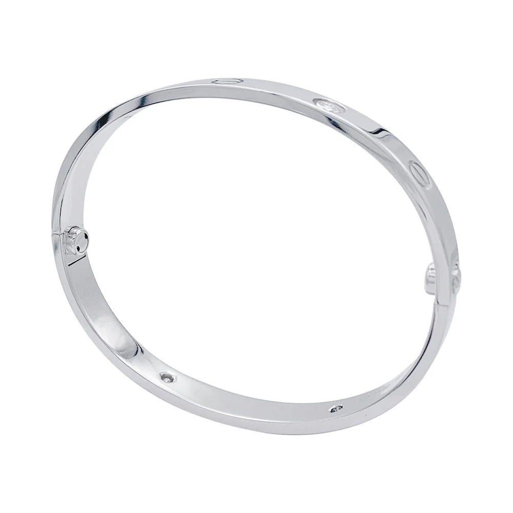 CARTIER “Love” bangle bracelet in white gold and diamonds - Image 5