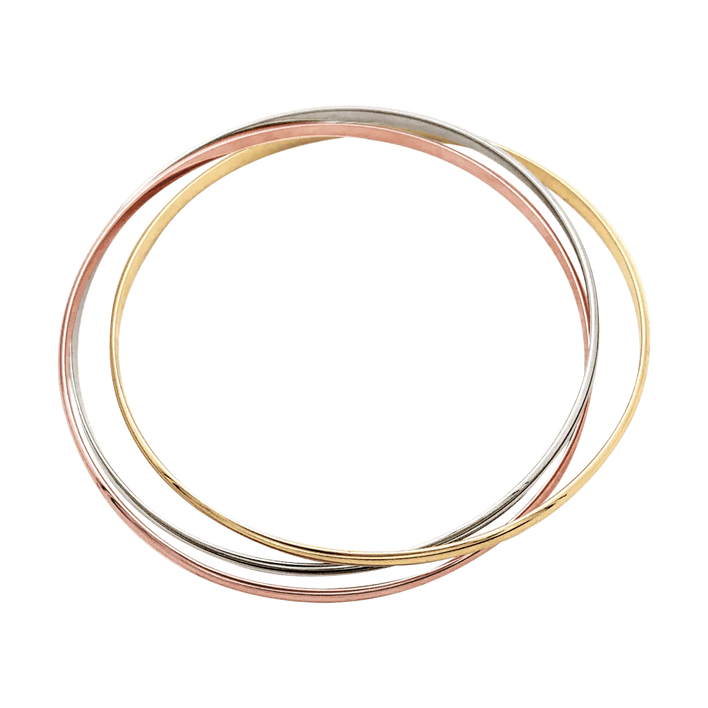 Bracelet CARTIER "Trinity" PM wedding band in white gold, yellow gold and rose gold - Image 5