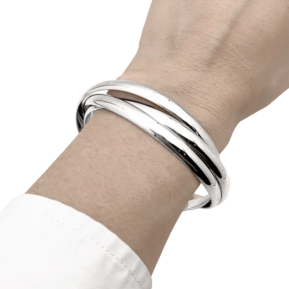 Bracelet Bangle CARTIER "Trinity" in Platinum - Image 2