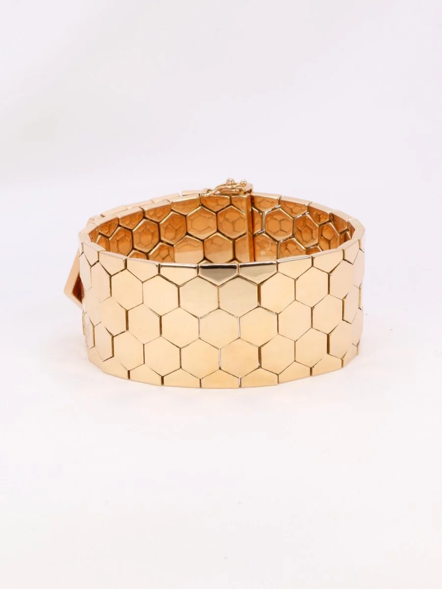 Bracelet vintage belt rose gold diamonds 1.4 ct - Image 8