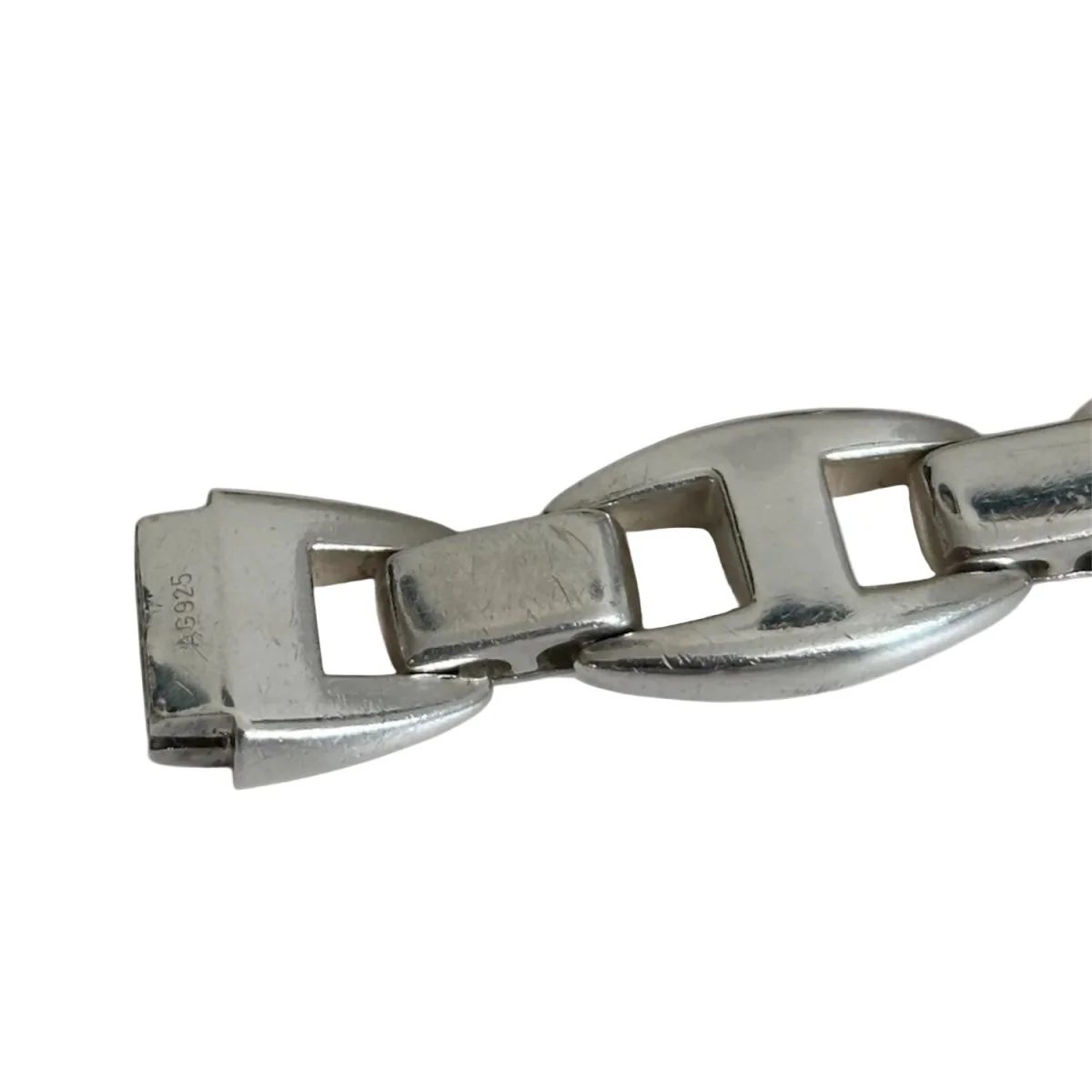 HERMÈS "Cassiopée" GM Silver Chain Bracelet - Image 8