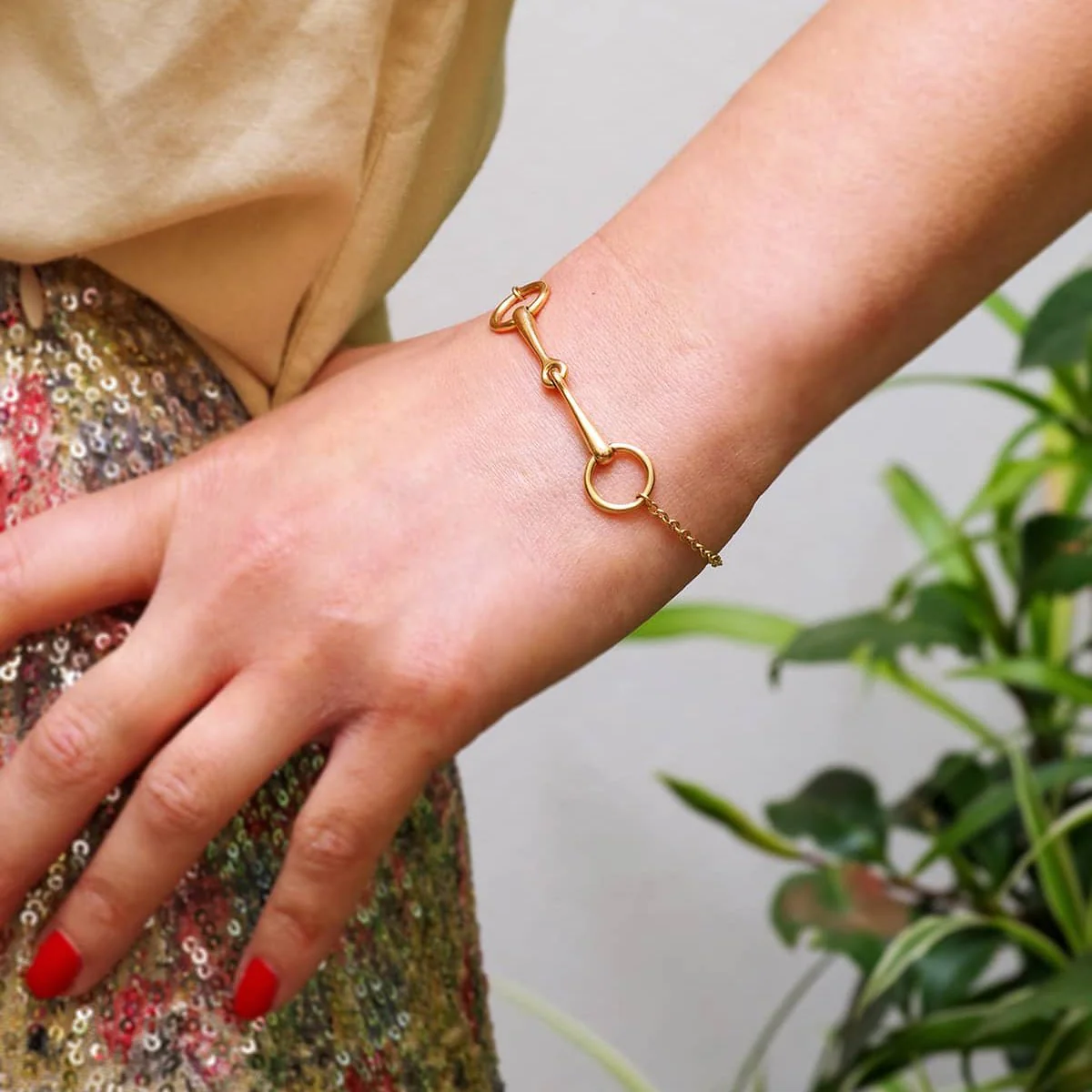 Bracelet HERMÈS chain in rose gold and diamond - Image 2