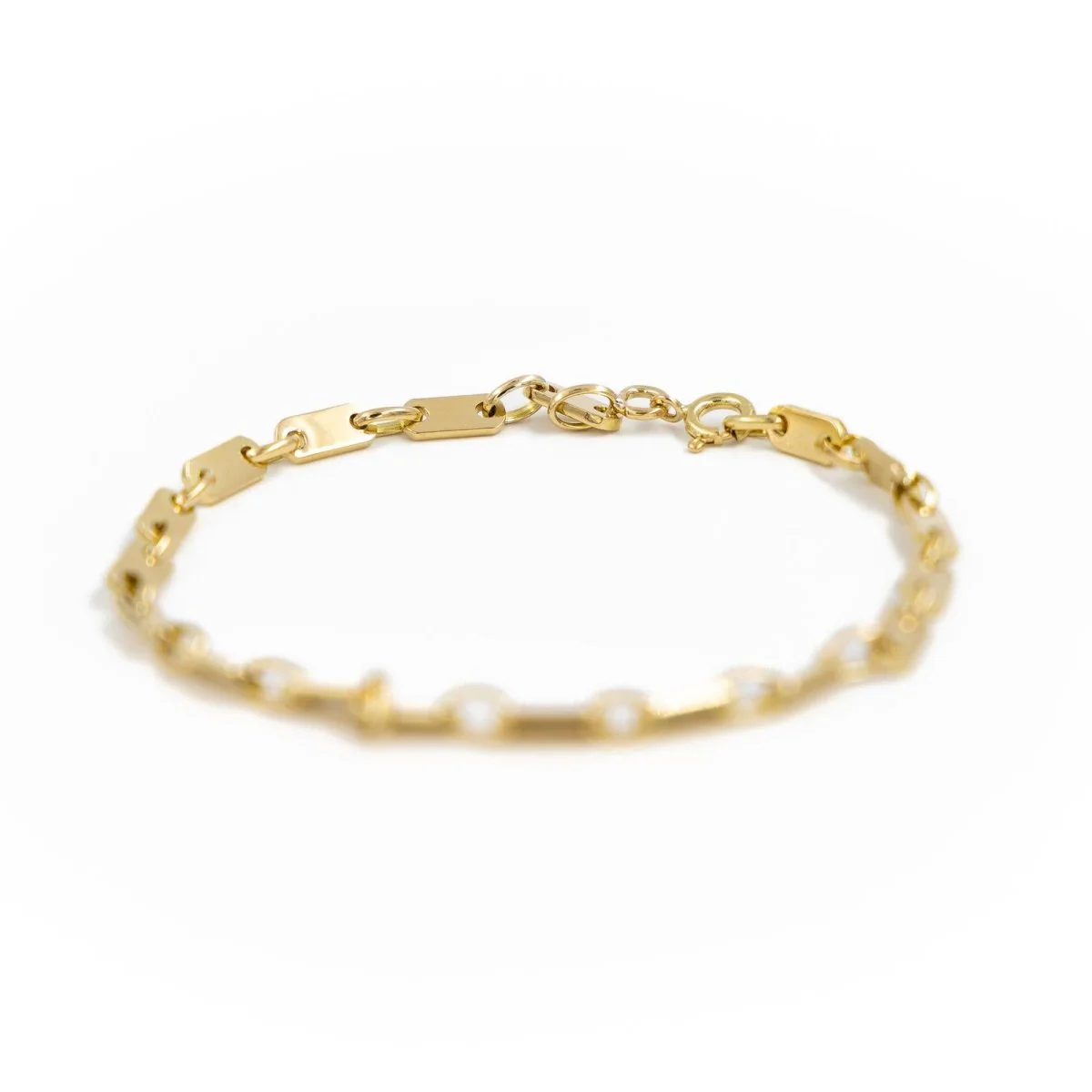 Curb bracelet in yellow gold - Image 5