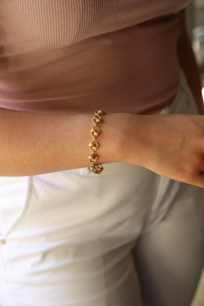 Yellow gold chain bracelet - Image 7